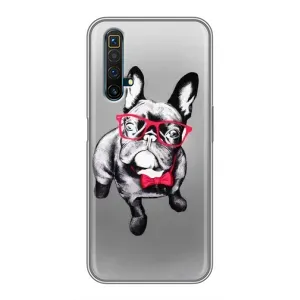 Чохол (ТПУ) Милі песики для Realme X50 (Бульдог в окулярах)