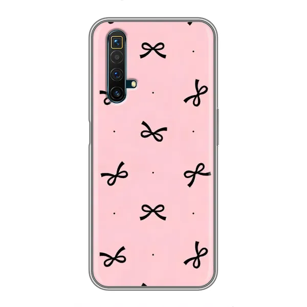 Чехол с рисунком «Черные бантики» для Realme X50