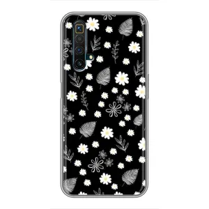 Чохли з тематикою "КВІТИ" на Realme X50 (цвітіння на чорному)