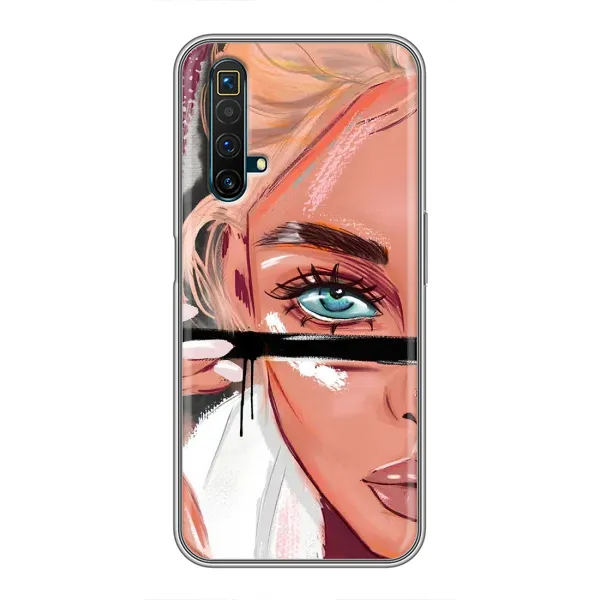Чехол с рисунком «Девушка и ресницы» для Realme X50
