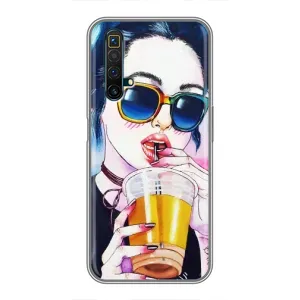 Чохол з малюнком «Дівчина з коктейлем» для Realme X50