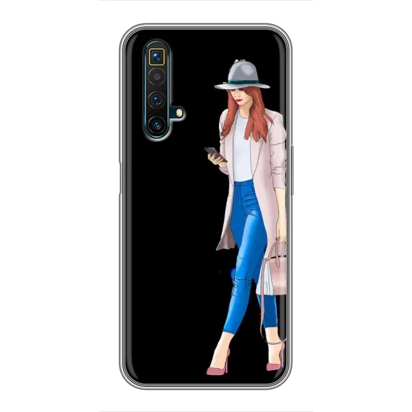 Чохол з малюнком «Дівчина з телефоном» для Realme X50 Чохол з малюнком «Дівчина з телефоном» для Realme X50