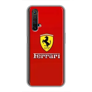 Силіконовий бампер з картинкою машини на Realme X50 (Ferrari Logo)