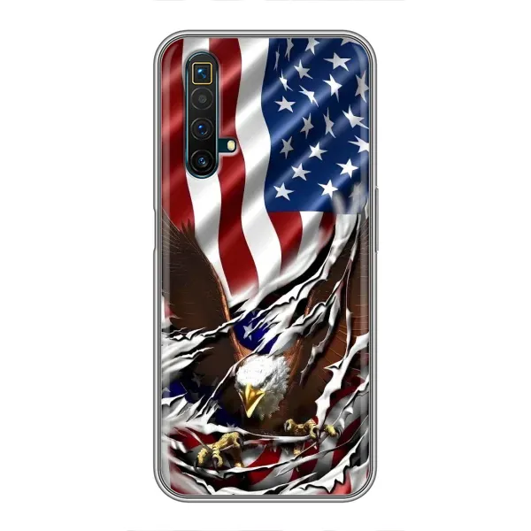 Чехол с рисунком «Флаг USA» для Realme X50