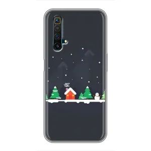 Силіконовий бампер на різдво для Realme X50 (Місто зимове)