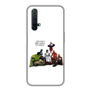 Чехлы для Realme X50 (Для Христиан) (Иисус супергерой)