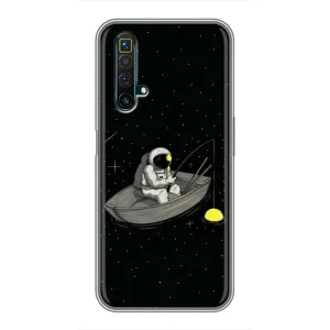 Силіконовый Чохол з принтом "Космонавти" на Realme X50 (Космонавт на рибалці)