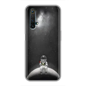 Силіконовый Чохол з принтом "Космонавти" на Realme X50 (Космонавт романтик)