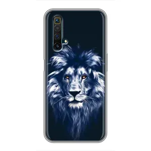 Чохол з картинкою на Realme X50 (Лев – синій)