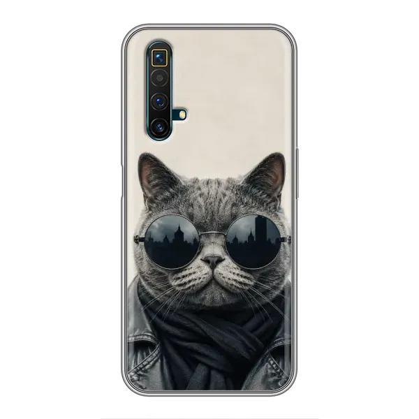 Чехол с рисунком «Модный кот» для Realme X50 Чехол с рисунком «Модный кот» для Realme X50