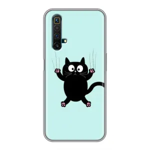 Силіконовий чохол з котиком для Realme X50 (Падаючий кіт)
