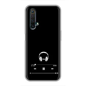 Чохол з картинками на чорному фоні для Realme X50 (Плеєр)