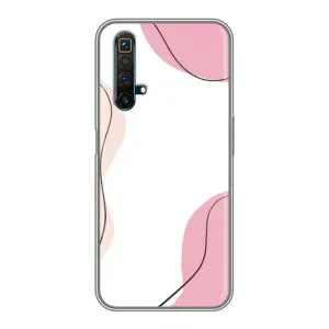 Чохол квітковий дизайн для Realme X50 (Рожевий фон)