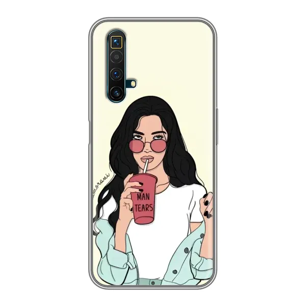 Чехол с рисунком «С напитком» для Realme X50