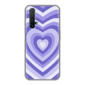 Чохли з тематикою "Маленькі Сердчеки" на Realme X50 (Серце фіолет)