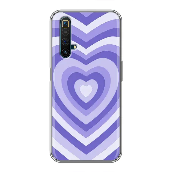 Чехол с рисунком «Сердце фиолет» для Realme X50 Чехол с рисунком «Сердце фиолет» для Realme X50