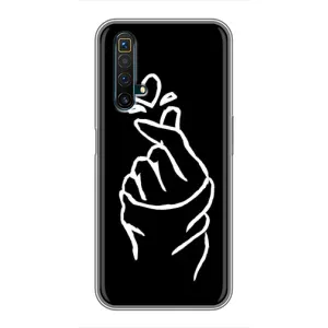 Чохол (Знак сердечка) для Realme X50 (Сердечко на чорному)