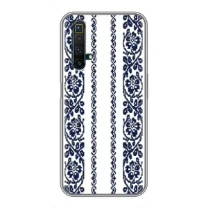 Силіконовый Чохол на Realme X50 з картинкой Вишиванки (Синя вишиванка)