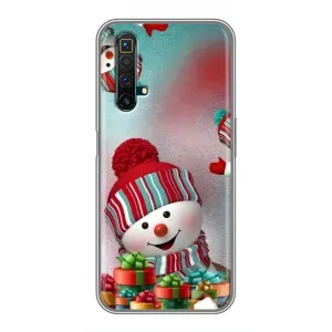 Чохли на Новий Рік Realme X50 (Сніговик в шапці)