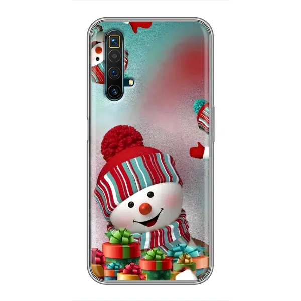 Чехол с рисунком «Снеговик в шапке» для Realme X50