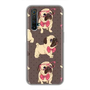 Чохол (ТПУ) Милі песики для Realme X50 (Песик Мопсікі)