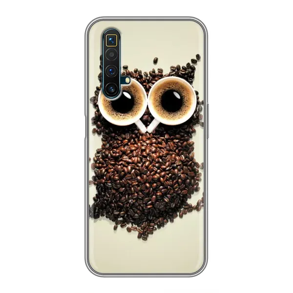 Чехол с рисунком «Сова с зерен кофе» для Realme X50 Чехол с рисунком «Сова с зерен кофе» для Realme X50
