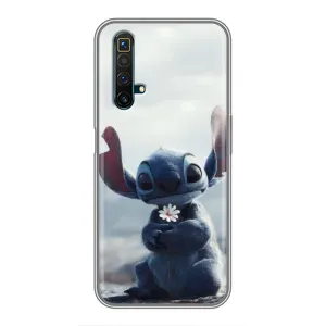 Чохол з малюнком Стіч для Realme X50 (Стіч з квіткою)