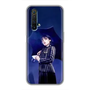 Чохол з картинкою Венсдей на Realme X50 (Венсдей з парасолькою)