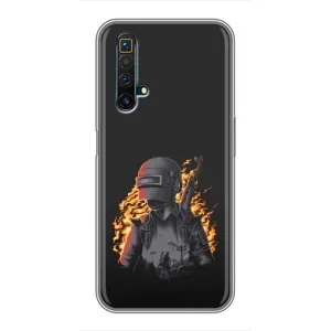 Чохол з картинкою "Герой Pubg" на Realme X50 (В полум'ї)