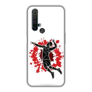 Чохли з прінтом Спортивна тематика для Realme X50 (Волейболіст)