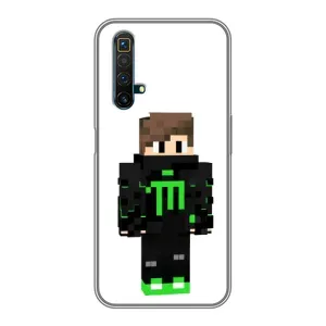 Чохли для Realme X50 (Персонажі МайнКрафт) (Зелений хлопчик)