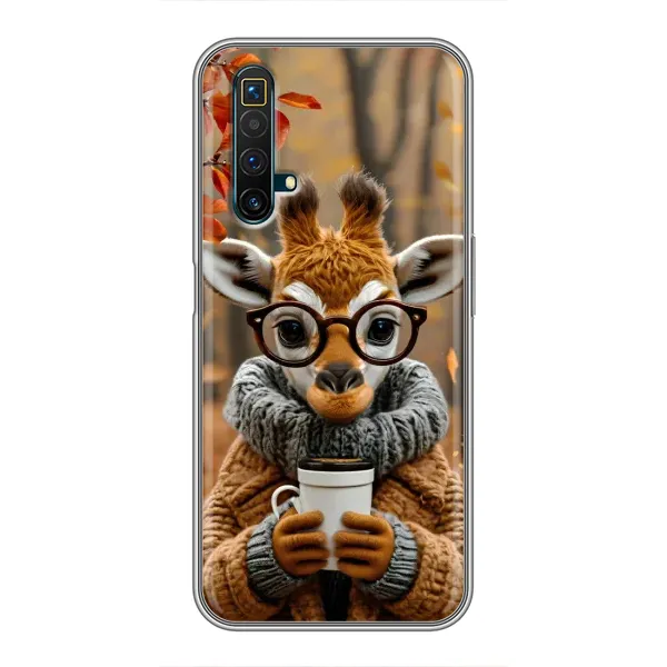 Чехол с рисунком «Жираф с кофе» для Realme X50 Чехол с рисунком «Жираф с кофе» для Realme X50