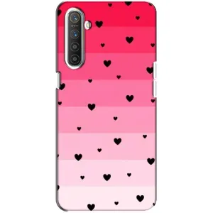 Чехлы с тематикой "Маленькие Сердечки" на Realme XT (Чорные сердечки)