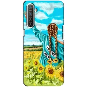 Чохол Стильні дівчата на Realme XT (Дівчина на полі)