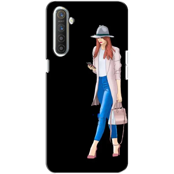 Чехол с рисунком «Девушка со смартфоном» для Realme XT Чехол с рисунком «Девушка со смартфоном» для Realme XT