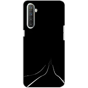 Чехол с картинками на черном фоне для Realme XT (Дорога)
