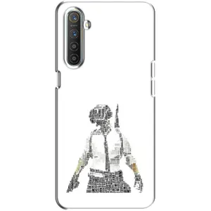 Силиконовый чехол с картинкой "Герой Pubg" на Realme XT (Из букв)