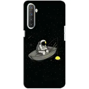 Силіконовый Чохол з принтом "Космонавти" на Realme XT (Космонавт на рибалці)