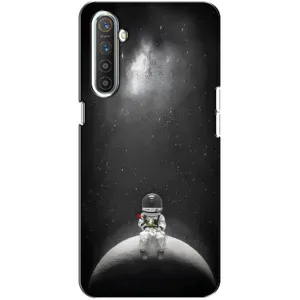 Силіконовый Чохол з принтом "Космонавти" на Realme XT (Космонавт романтик)