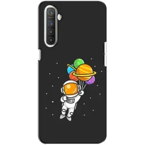 Силіконовый Чохол з принтом "Космонавти" на Realme XT (Космонавт з кульками)