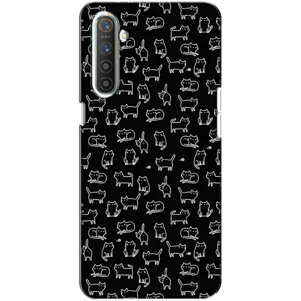 Чехол с рисунком «Котики на черном» для Realme XT Чехол с рисунком «Котики на черном» для Realme XT