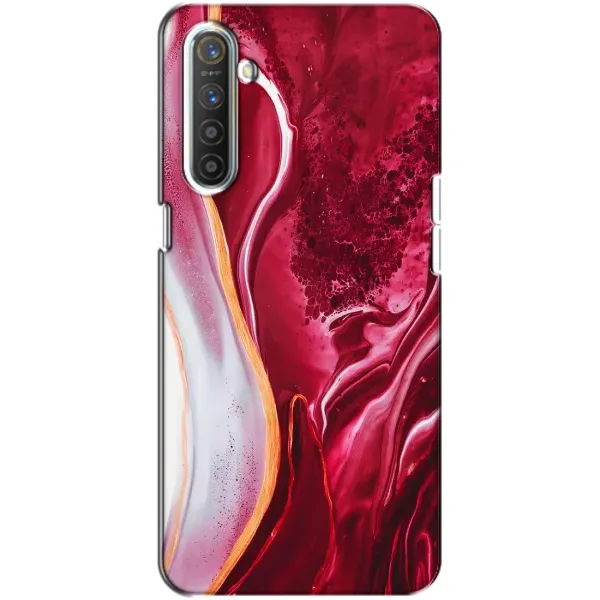 Чехол с рисунком «Красный мрамор» для Realme XT Чехол с рисунком «Красный мрамор» для Realme XT