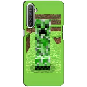 Чехлы для Realme XT (Персонажи Майн Крафт) (Крипер 2)