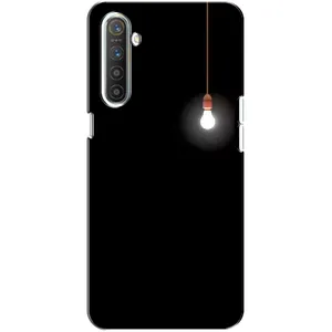 Чехол с картинками на черном фоне для Realme XT (Лампочка)