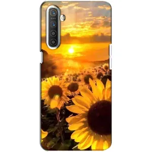 Чехол с Цветами для Realme XT (поле подсолнухов)