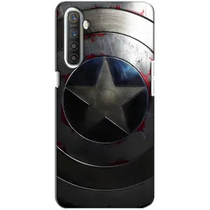 Чехол с Щитом Капитана Америки на Realme XT (Ретро Щит Капитана)