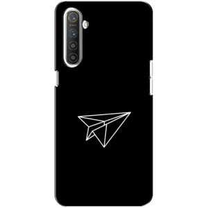 Чехол с картинками на черном фоне для Realme XT (Самолетик)