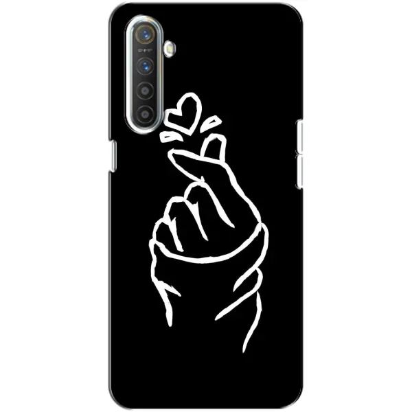 Чехол с рисунком «Сердце на черном» для Realme XT Чехол с рисунком «Сердце на черном» для Realme XT