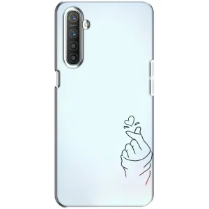 Чехлы (Знак сердечка) на Realme XT (Сердце на голубом)