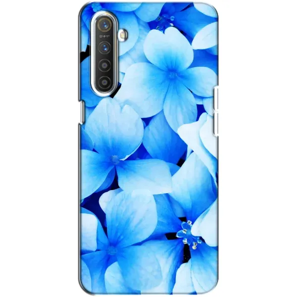 Чехол с рисунком «Синие цветы» для Realme XT Чехол с рисунком «Синие цветы» для Realme XT
